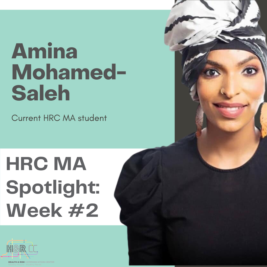 HRC MA student, Amina Mohamed-Saleh
